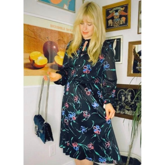 Vintage 70's Sears Two Piece Set • Dress and Top - Long Sleeve • Midi - Medium - Picture 1 of 10